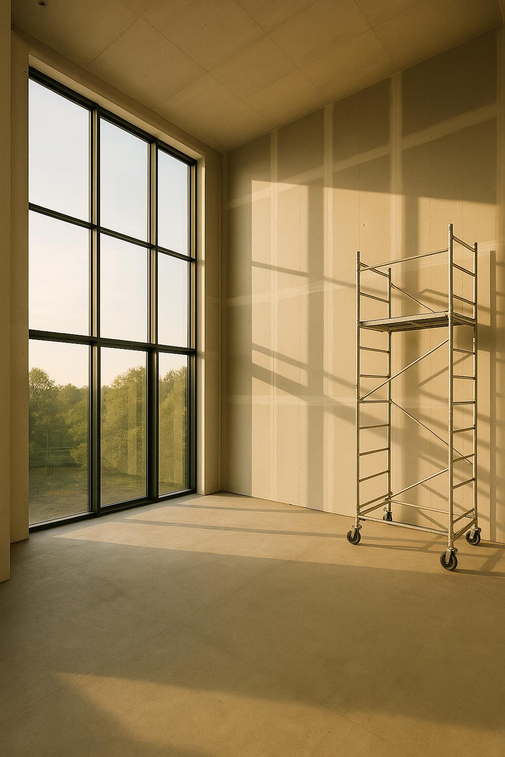 Plastered interior, concept imagery