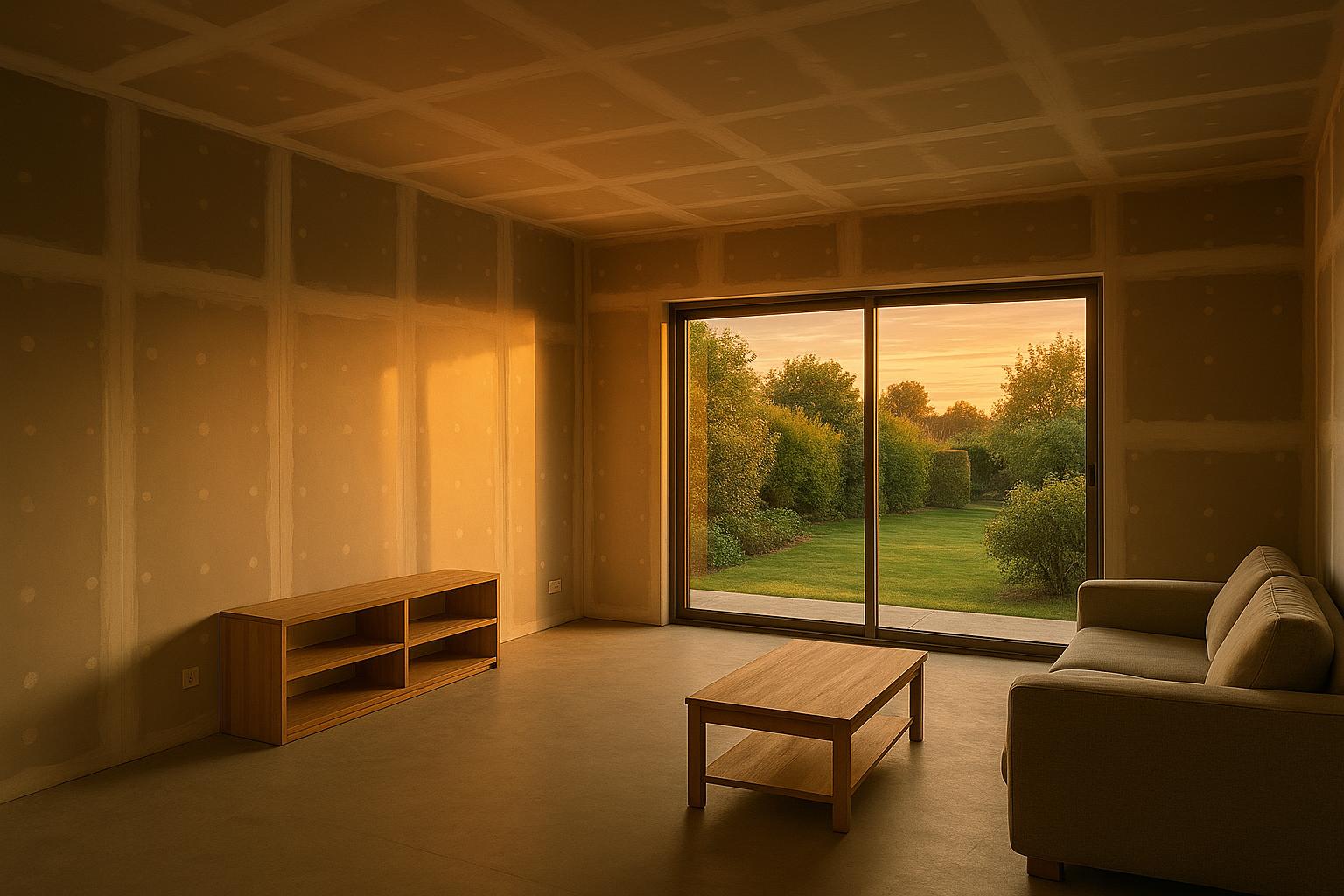 Plastered interior, concept imagery